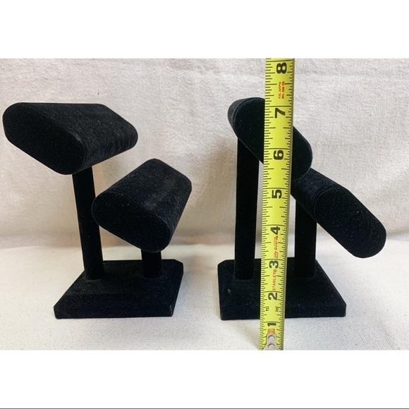 Pair Black Velvet Bracelet Holders - Picture 3 of 4